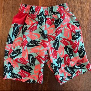 SHORTS OR SWIM SHORTS! Nike Kids Print Shorts - Red, Black, & Aqua. Size Small.